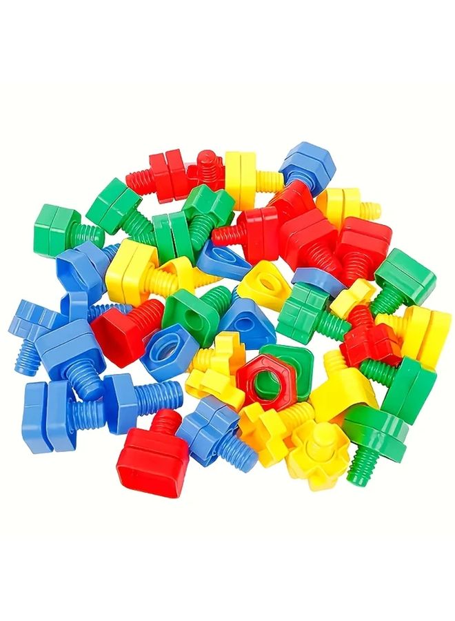 20pcs Fine Motor Skills Toys For Kids Nuts And Bolts Shapes Colors Matching Building Construction Game - Image 4